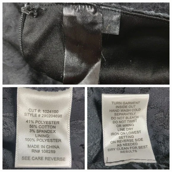 Trixxi Fit and Flare Mini Cocktail Dress Womens Junior Sz M Black Floral Gems - Picture 5 of 16